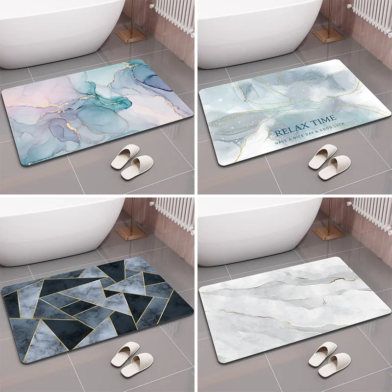 

Bathroom Mat Diatom Mud Cushion Super Absorbent Non-Slip Bathroom Carpet Quick-Drying Bathroom Carpet Kitchen Porch Do Household