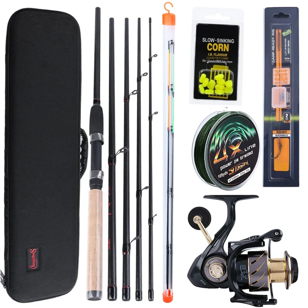 3.0M Feeder High Carbon Rod Sets 13 + 1BB Spinning Reel Fishing Rod Combon Feeder Combos Pesca