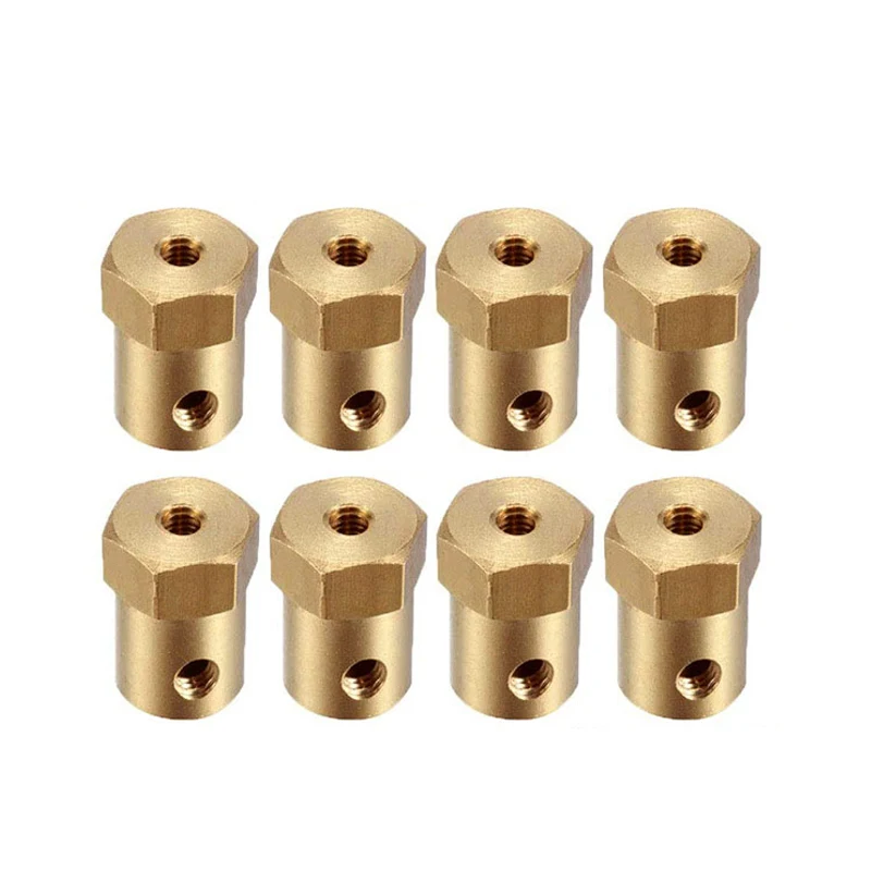 Sourcing Map 4pcs 2mm To 3mm Brass Shaft Coupling Joint Connector With - View #11