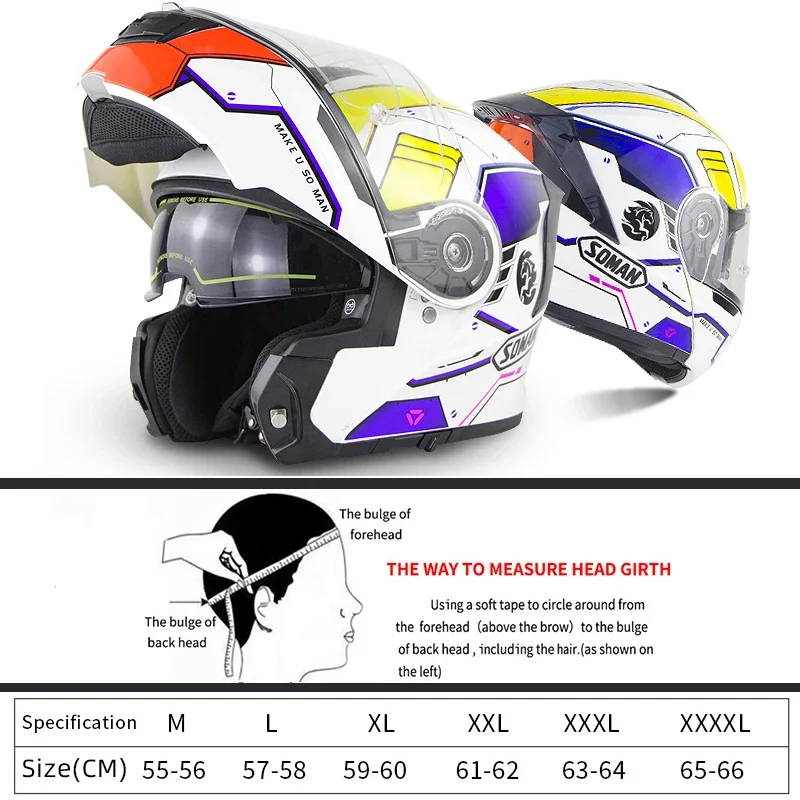 SOMAN ECE  ø        , ÷    Capacete Casco Moto