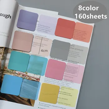 160 Sheets Transparent Sticky Notes Tab Self-Adhesive Kawaii Clear Bookmarkers Annotation Books Page Marker Stationery 1