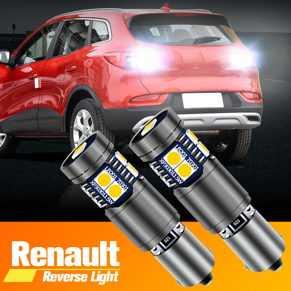 2Pcs Led Backup Light Blub Reverse Lamp H21W Bay9S 64136 Canbus Nessun Errore Per Renault Clio 4 2014-2018 Kadjar 2015-2020