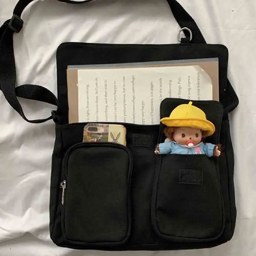 2024 Women's Bag Messenger Korean Style Female Backpack College Large Capacity Versatile Shoulder Student School Postman Bags