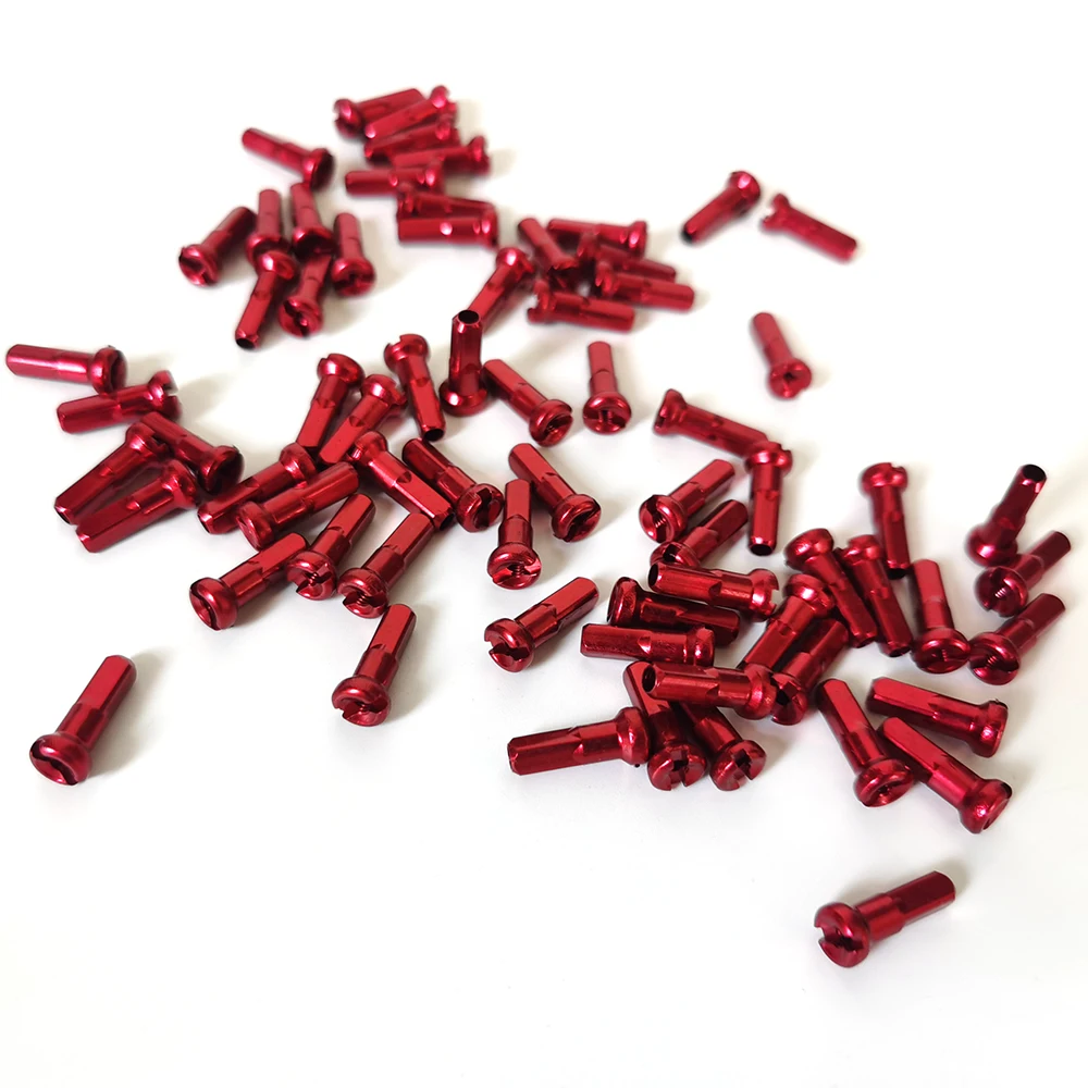 Lightweight CNC Aluminum Nipples 12mm 14mm 16mm Black Red Gauge 14 spoke road bike mtb bike wheels CN alloy nipples 50pcs/lot