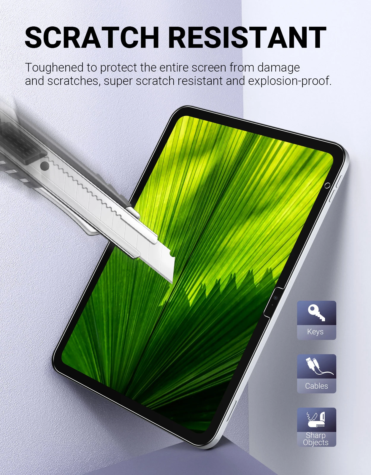 Dual Pack Anti-Scratch Screen Protector with Rounded Edges