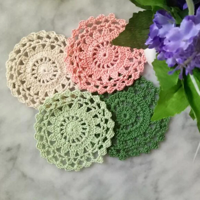 Table Cloth Round cotton table place mat Cloth crochet placemat handmade wedding Christmas flower kitchen Table decoration and accessories