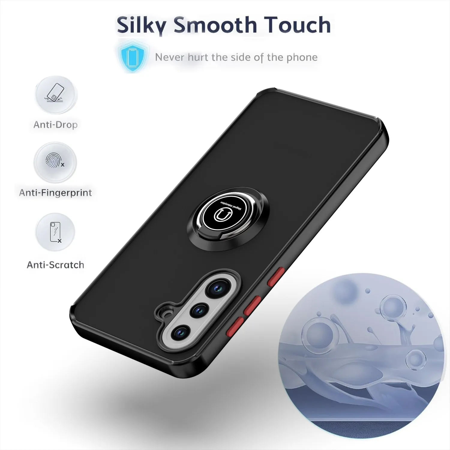Magnetic Ring Stand Holder Shockproof Phone Case with Enhanced Protection