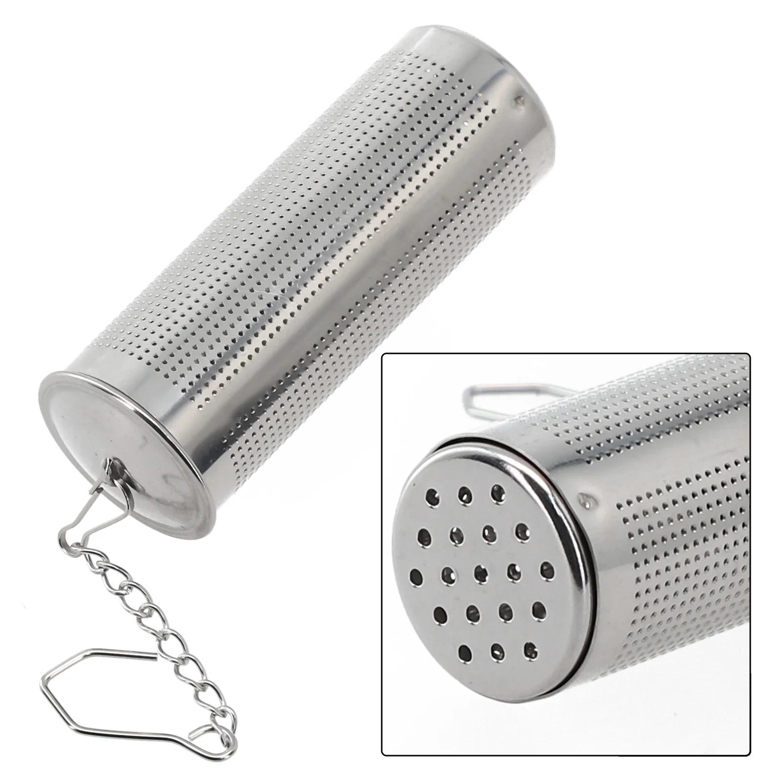 Tea Infuser Tea Strainer Tea Filter Tea Ball Strainers Stainless Steel Mesh Filters Infuser Chain Hook Rust Resistant For Braised Soup Make Tea Spice Ball Infuser