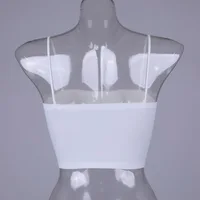 Crop Top Women Summer Sling Tube Top Sexy Bra Seamless Ice Silk Sleeveless Tank Tops with cups Black White Backless Camisole - Image 6