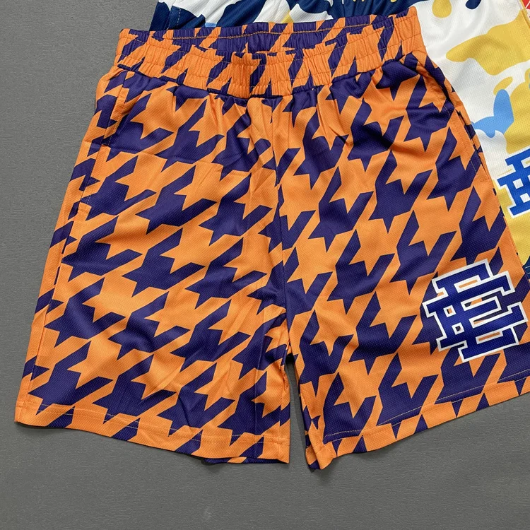 Summer Spring Print Black Sports Men's Shorts Outdoor Fitness Male Plus Size Casual Basketball Bottoms