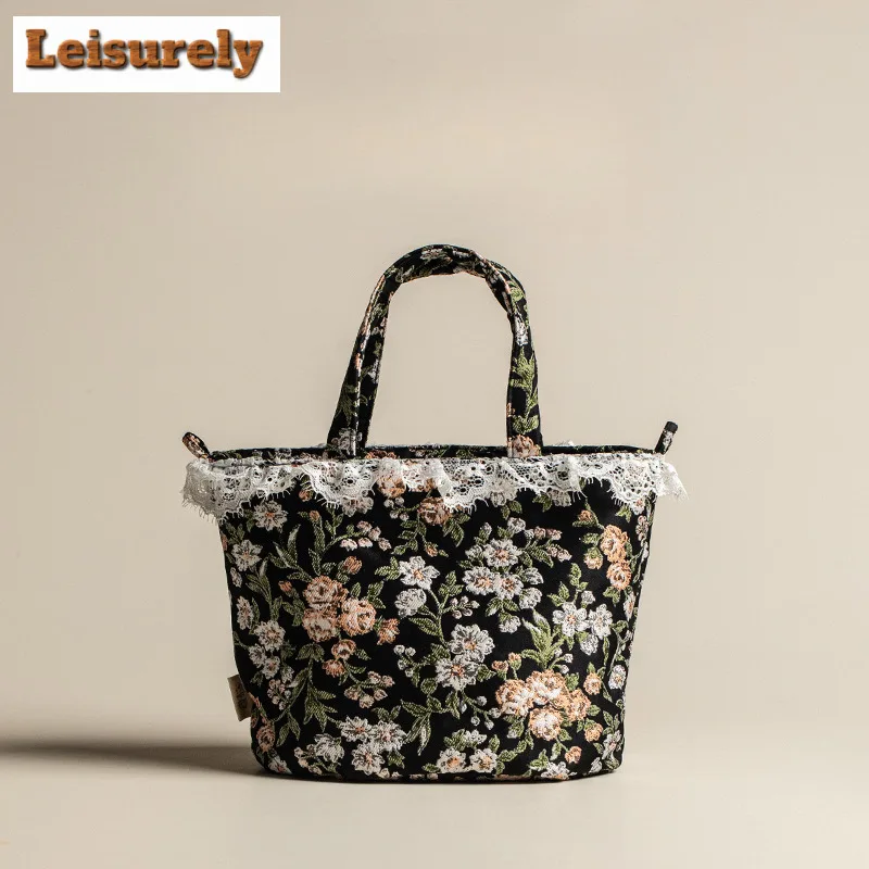 Blooming Old Dreams Lace Tea Cozies Aesthetic Tea Cozy For Teapot Hand Bag Travel Tea Set Bag Teaware Supplies Decoration Craft