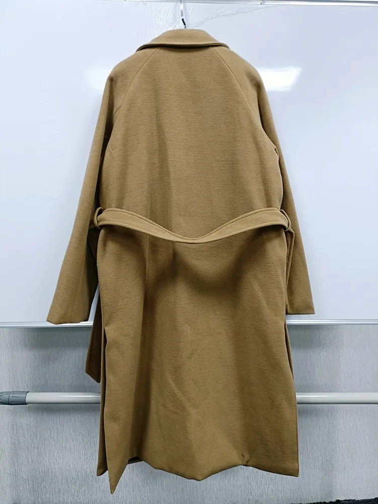 Tendance coréenne hommes ample décontracté simple boutonnage Overc automne hiver mode nouveau coupe-vent manches longues en laine Long588_voghion.com