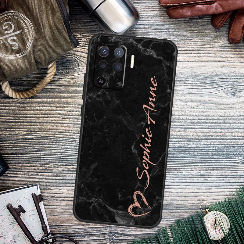 Personalized Custom Marble Initial Name Phone Case