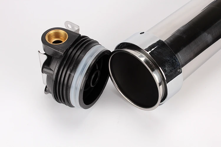10 inches stainless steel housing brass port water filter parts with wrench 3/4"