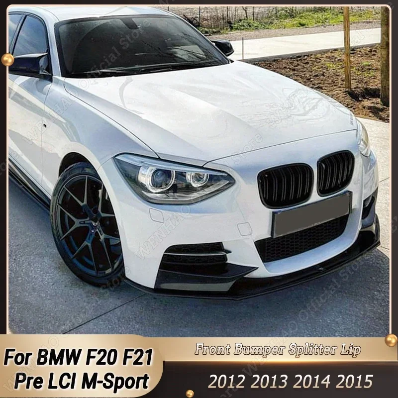 

4PCS/Set Car Front Bumper Splitter Lip Diffuser Spoiler Body Kits Guard For BMW 1 Series F20 F21 M135i Pre LCI M-Sport 2012-2015