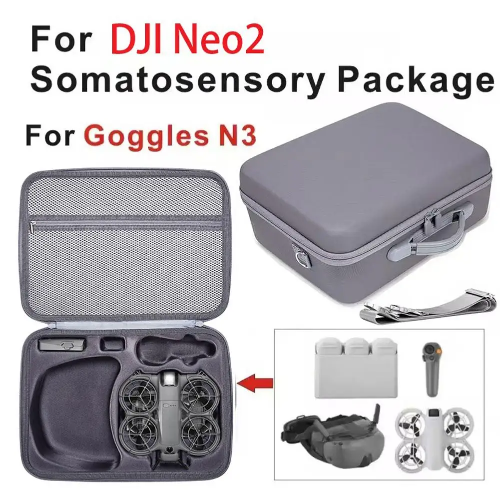 DJI Neo2 드론 및 고글 N3용 하드 캐리 케이스 방수 충격 방지 보관 가방 드론 액세서리 여행용 케이스