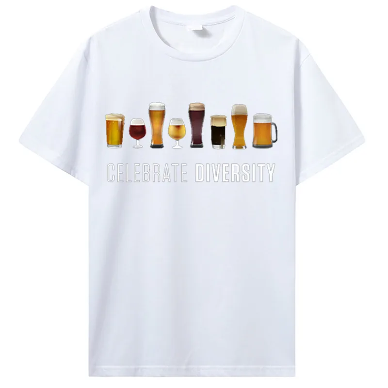 Fira mångfald män t-shirt Rolig bror sommar bomull t-shirt Ölover unisex tröja Oversized t-shirt Streetwear_voghion.com
