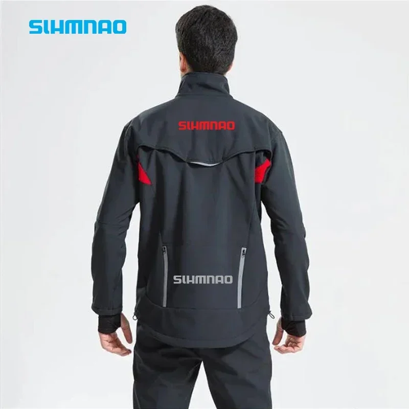 Cycling Clothing Set Men's Winter Windproof Camping Jacket Fishing Pants Thick Fishing Pants Warm Waterproof Clothes