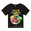 Kids Clothes Cartoon Tops Tee Super Marios-bros T-shirts For Boys Girls T Shirt Children's Clothing Tops T-shirt Boy Baby Tees 2