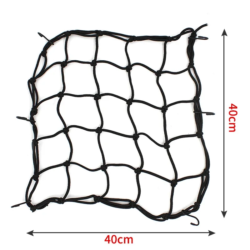 Motorcycle Cargo Net Motorcycle Bungee Net Motorcycle Luggage Net 40x40cm Motorcycle Luggage Net Helmet Mesh 6 Hooks Hold Down Fuel Tank Network Web Travel Goods Bag Storage Cargo Sorting Net