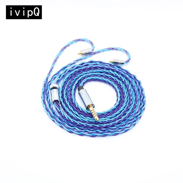 Introducing the ivipQ-234 HiFI 8-Core DIY MMCX 7N Single Crystal Copper + Graphene+Silver Foil Earphone Replace Cable