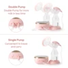 NCVI Double Electric Breast Pumps,Breast Pump Electric with 4 Modes 9 Levels,with 4 Size Flanges & 10pcs Breastmilk Storage Bags 6