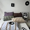 Cotton Pillowcase Colorful Stripe Pillow Case Bedding Black Pillow Cover Envelope Pillow Case Cover Nordic Sling 5