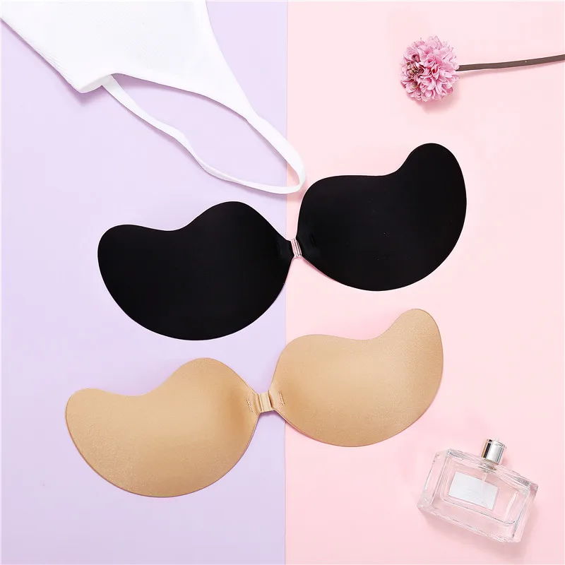 Women's Nipple Stickers 1PC Solid Invisible Reusable Self Adhesive Silicone Bras Stickers Bra Nipple Covers Accessorie