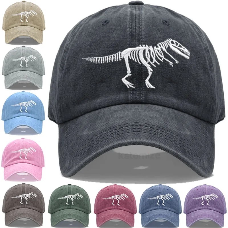 Cotton Baseball Cap for Men Women Unisex Embroidery Dinosaur Tyrannosaurus Rex Dad Hat Protection Outdoor Sports Golf Caps baseball cap baseball caps baseball hats fashion hats