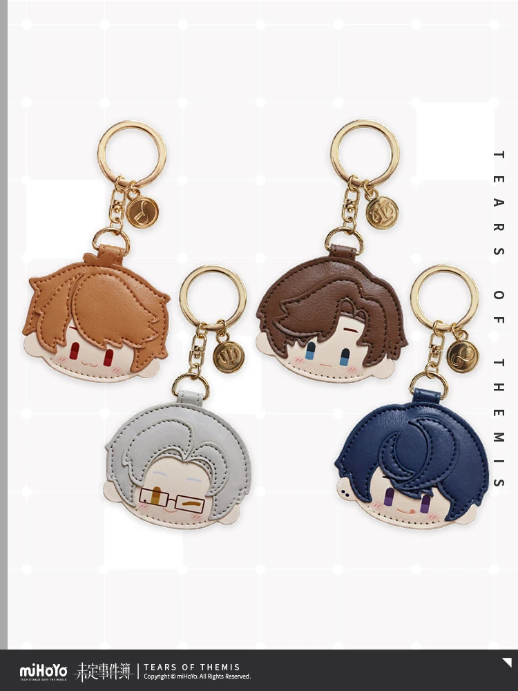 

MiHoYo Official Game Tears of Themis Q Version PU Keychain Marius Libra Raven Vyn Bag Key Pendant Accessories Fan Cosplay Gift