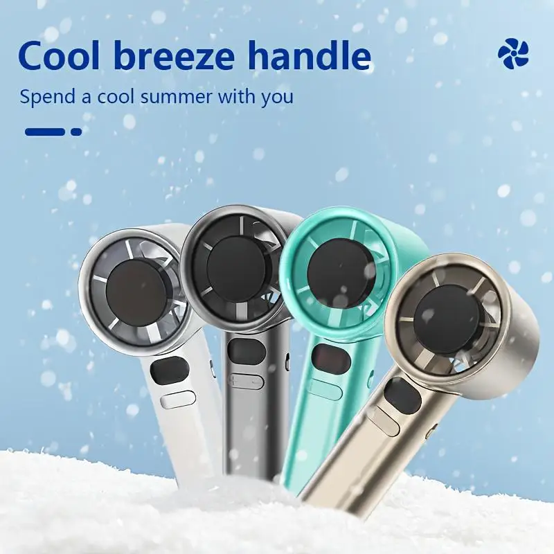 Handheld Mini Turbine USB Rechargeable High Power Cooling Fan Lightweight For Outdoor Sports Camping_voghion.com