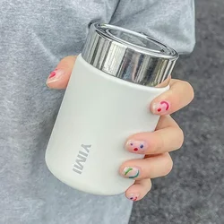 Compact 230ml Stainless Steel Thermos Mug - Stylish Portable Pocket Vacuum Flask - 230ml (White)