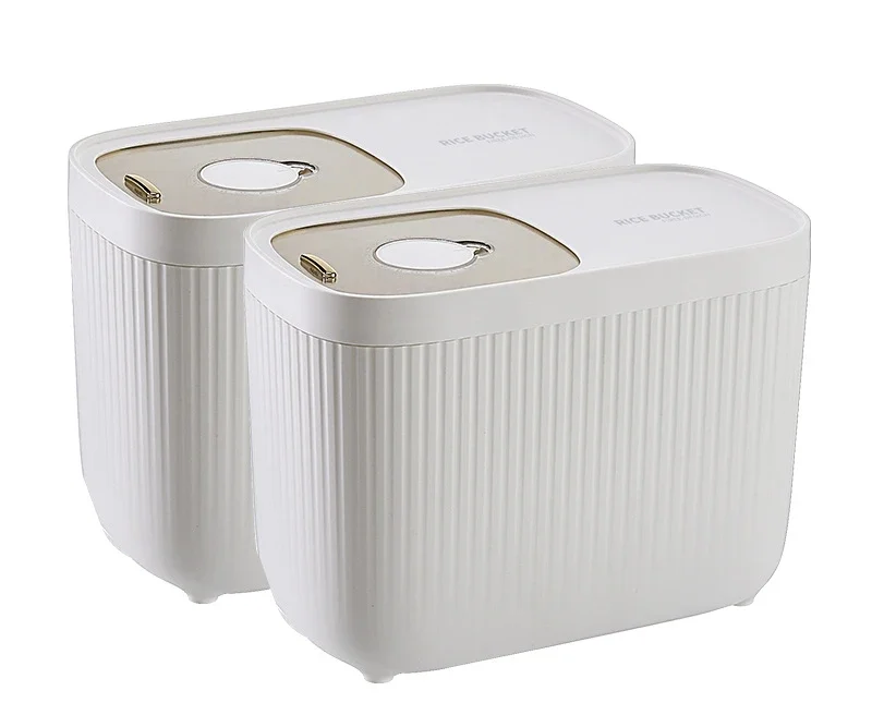 Household rice bucket in kitchen, insect proof and moisture proof, sealed rice jar storage can, flour and miscellaneous