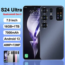 Original S24 Ultra Smartphone Qualcomm8 Gen2 16GB+1TB 7000mAh 48+72MP Dual SIM Dual Standby 5G Android13 Globalversion NFC Phone