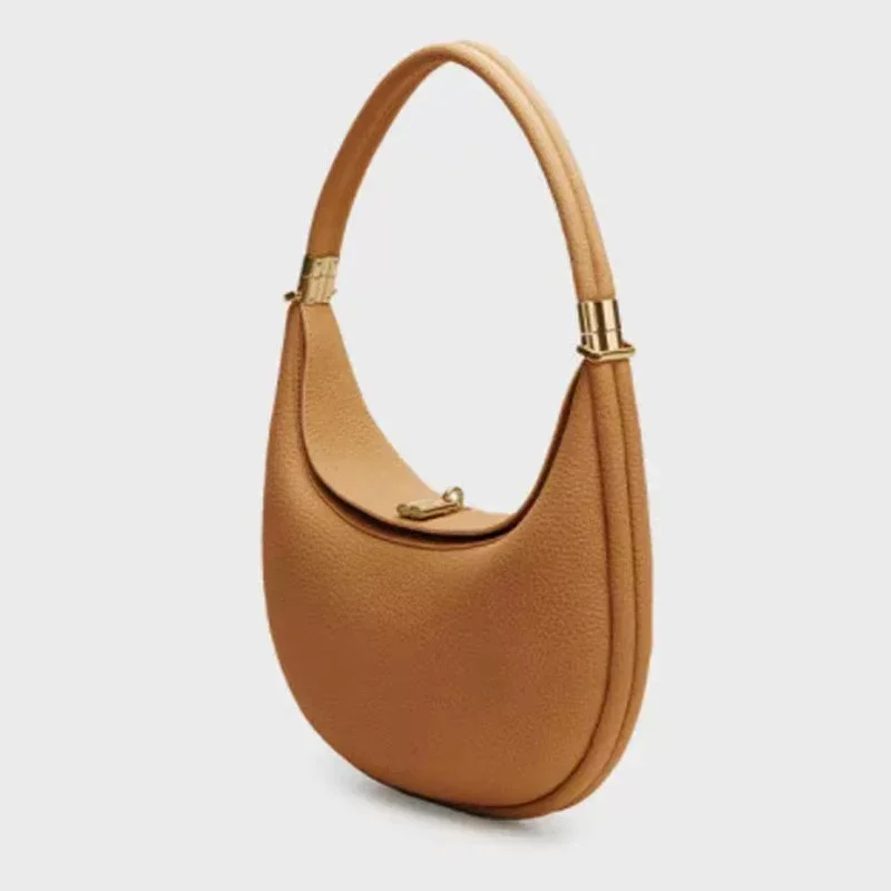 thumbnail image 1 of Bolso de mano con forma de media luna para mujer, bolso de mano con forma de media luna, de piel dividida, de diseñador, de moda, con diseño diagonal, bolsos de pecho suaves y populares, 1 of 5