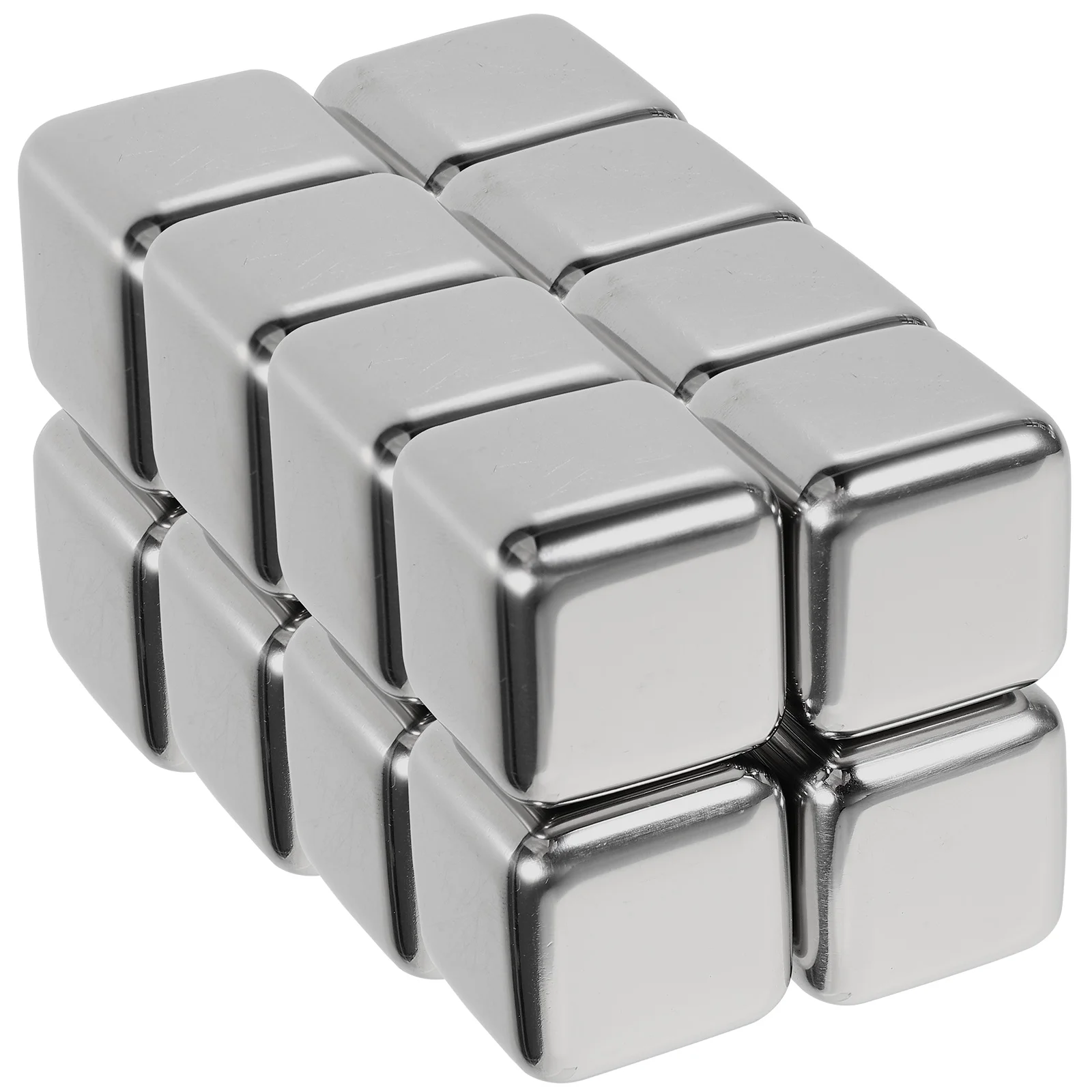 12 Pcs Stainless Steel Ice Cube Reusable Whiskey Stones Metal Ice Cubes For Cooling Tools Bar Supplies Kitchen Dining