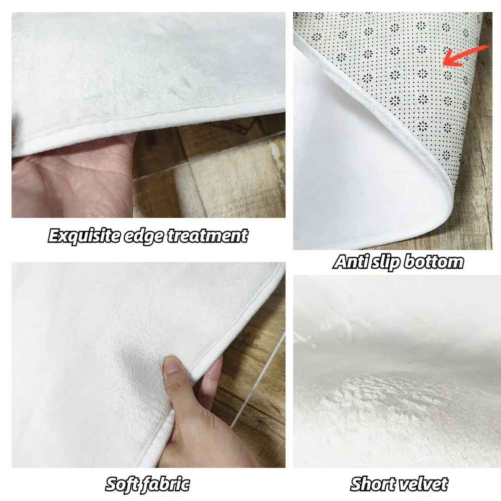 Plush Carpet Luxury Customizable Soft Flannel Rugs For Living Room Bedroom Decor Home 200x300 Non-slip Mat For Kids