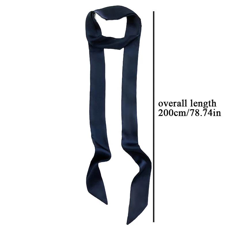 Sbe75383b576741d98413fe5606de06c2k Solid Color Long Silk Skinny Scarf Women Neck Skinny Scarves Hairband Lady Narrow Neckerchief Bag Ribbons Brand Choker Streamer Mallzona