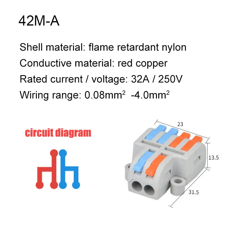 Mini Quick Wire Connector Universal Compact Wiring Splicing Conector Eletrico Lighting Push-in Multi Link Terminal Block