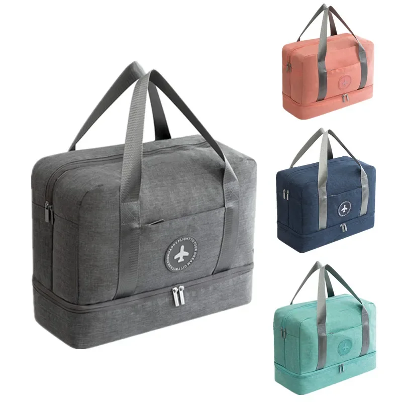 

Fashion Waterproof Travel Fitness Bag Portable Nylon Women Sport Clothes Storage Pack Multifunction Dry Wet Separation Gym Pouch