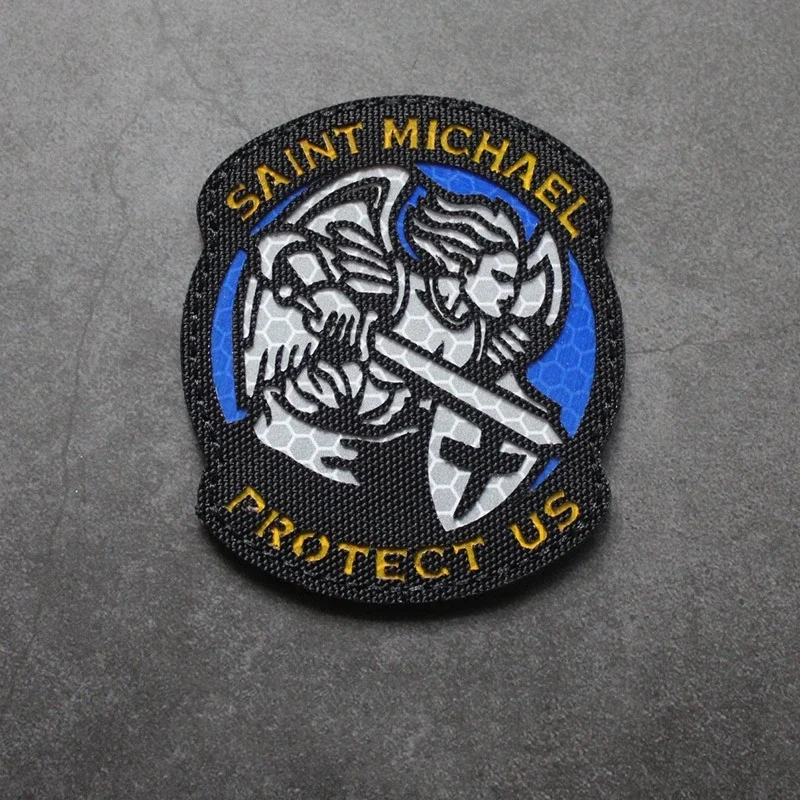 Patch Velcro Archange Michael Brodé - Design Militaire, Moral - Pour Sac à Dos, Veste, Casquette, Décoration DIY