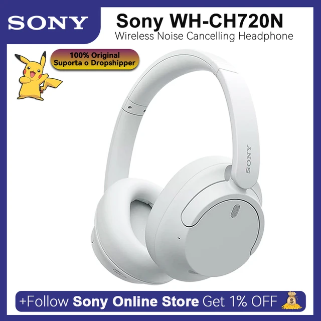 Sony-Headset Bluetooth sem fio, Header Wearing, graves pesados, jogo para  celular, música, alta qualidade de som, Wh CH720, WH-CH720N - AliExpress