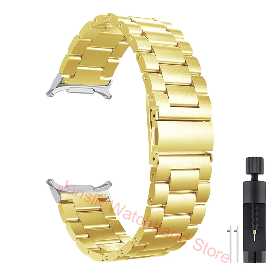 Luxury Stainless Steel Watch Strap - No Gap Metal Band Bracelet