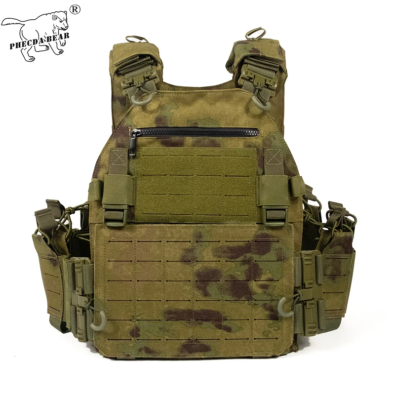 

Военная Экипировка PHECDA 1000D, водонепроницаемая камуфляжная быстросъемная Военная армейская Боевая площадка для перевозки тарелок, тактические жилеты