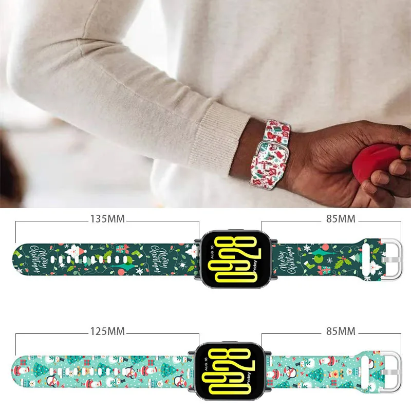 Festive Silicone Strap for Smartwatches - 22mm Christmas Edition Watchband
