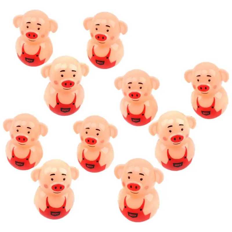 

Cute Small Piggy Tumbler Rattle Toys Kids Educational Toys Cute Piggy Shape Decorative Toys For Children Birthday Xmas Gift