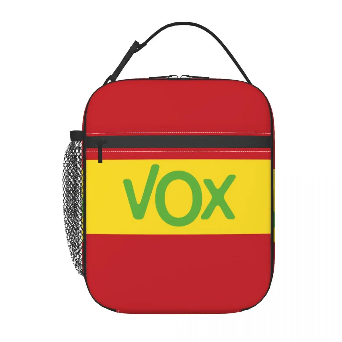 

Spain Vox Logo Flag Insulated Lunch Bag Women Waterproof Spanish Political Party Thermal Cooler Lunch Box Beach Camping Travel