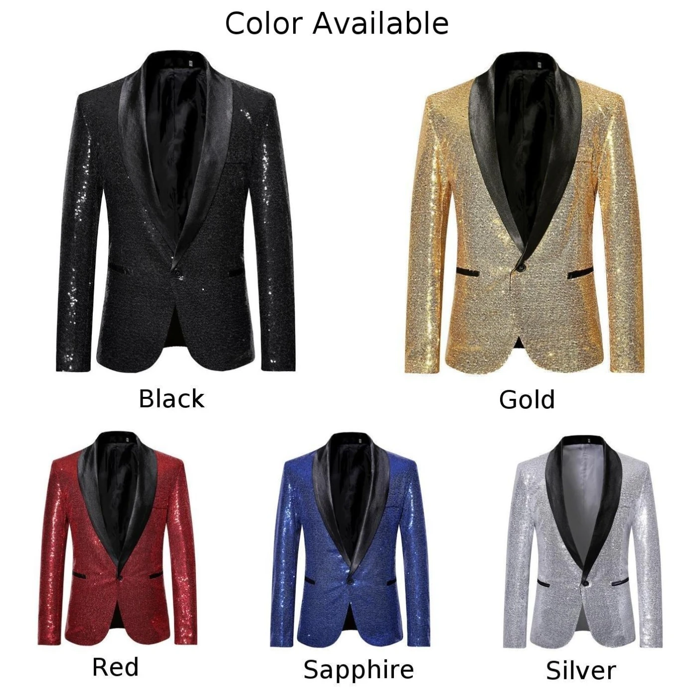 Brand New Coat Jacket Party Polyester Suit Coat Bling Formal Wear Gentleman Glitter M/L/XL/2XL Party Performance