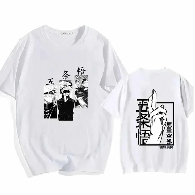 Anime Satoru Gojo Jujutsu Kaisen T Shirt Fashion Summer Loose Women Oversized Short Sleeve Sport Casual T Shirt Soft Tops 2
