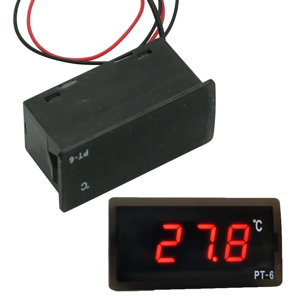 AC 220V Digital Car Thermometer Vehicle Temperature Meter Monitor AC Newest Automotive Thermometer With 2M NTC Senso